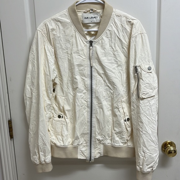 Our Legacy Men's Cream Bomber Jacket | Size M - Picture 2 of 12